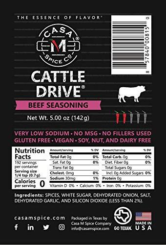 Casa M Spice Stainless Steel Beef Seasoning Shaker 5 oz (Pack Of 6)