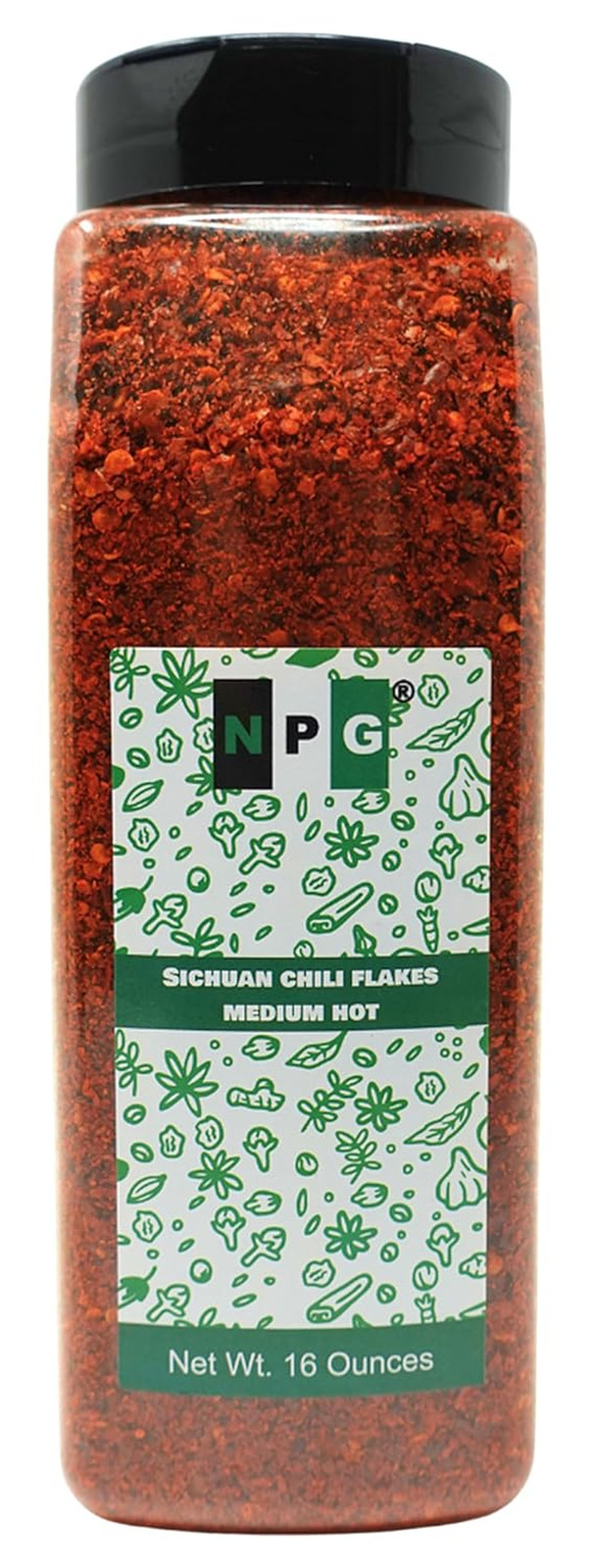 Authentic Sichuan Chili Flakes 1LB 16 Ounces, Medium Hot, Szechuan Crushed Red P