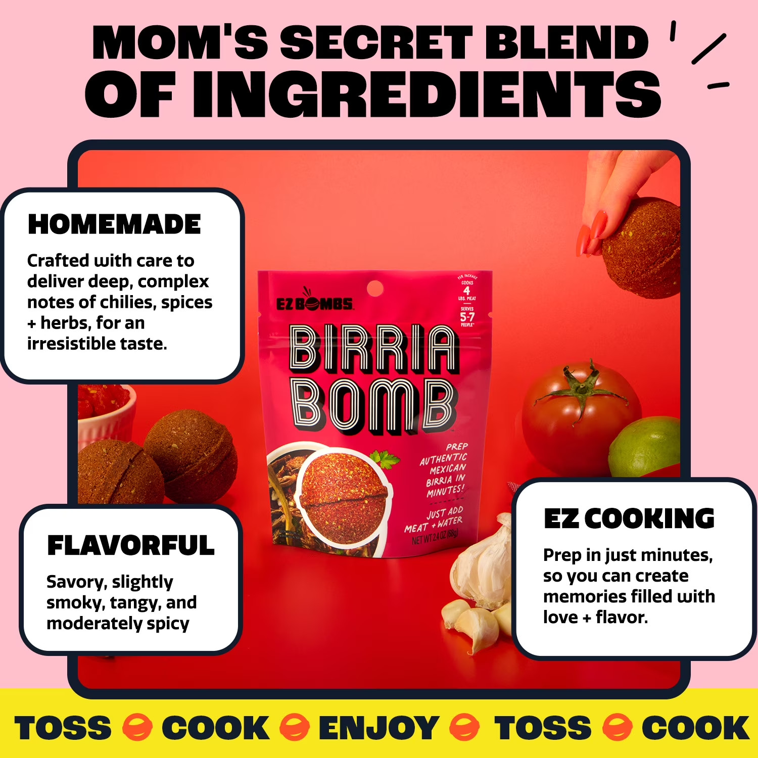 EZ Bombs Birria Bomb Seasoning, 1 Pack – Authentic Mexican Spice Mix for Tacos