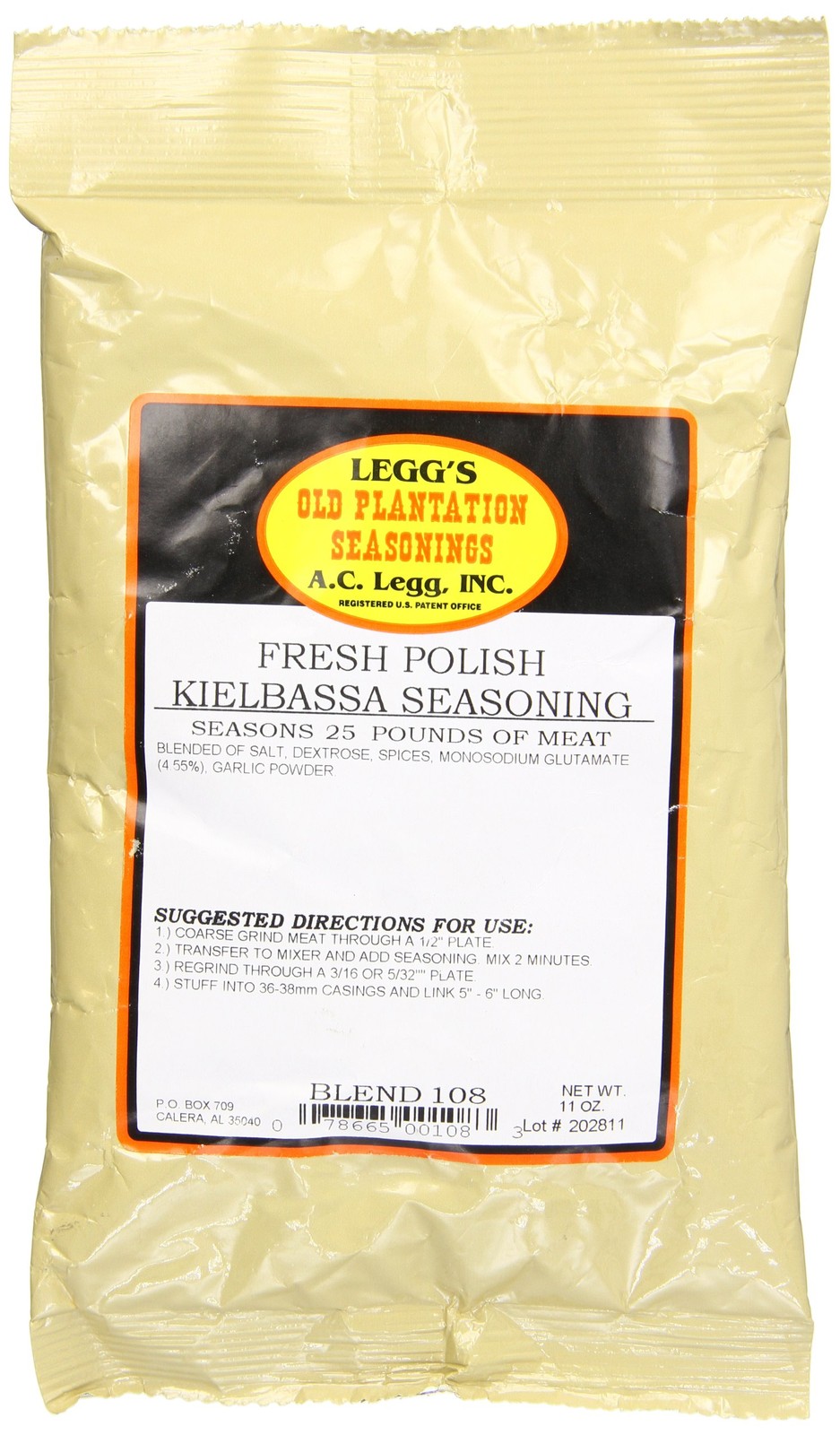A.C. Legg Fresh Polish Kielbasa Seasoning 11 Ounce (Pack of 1)