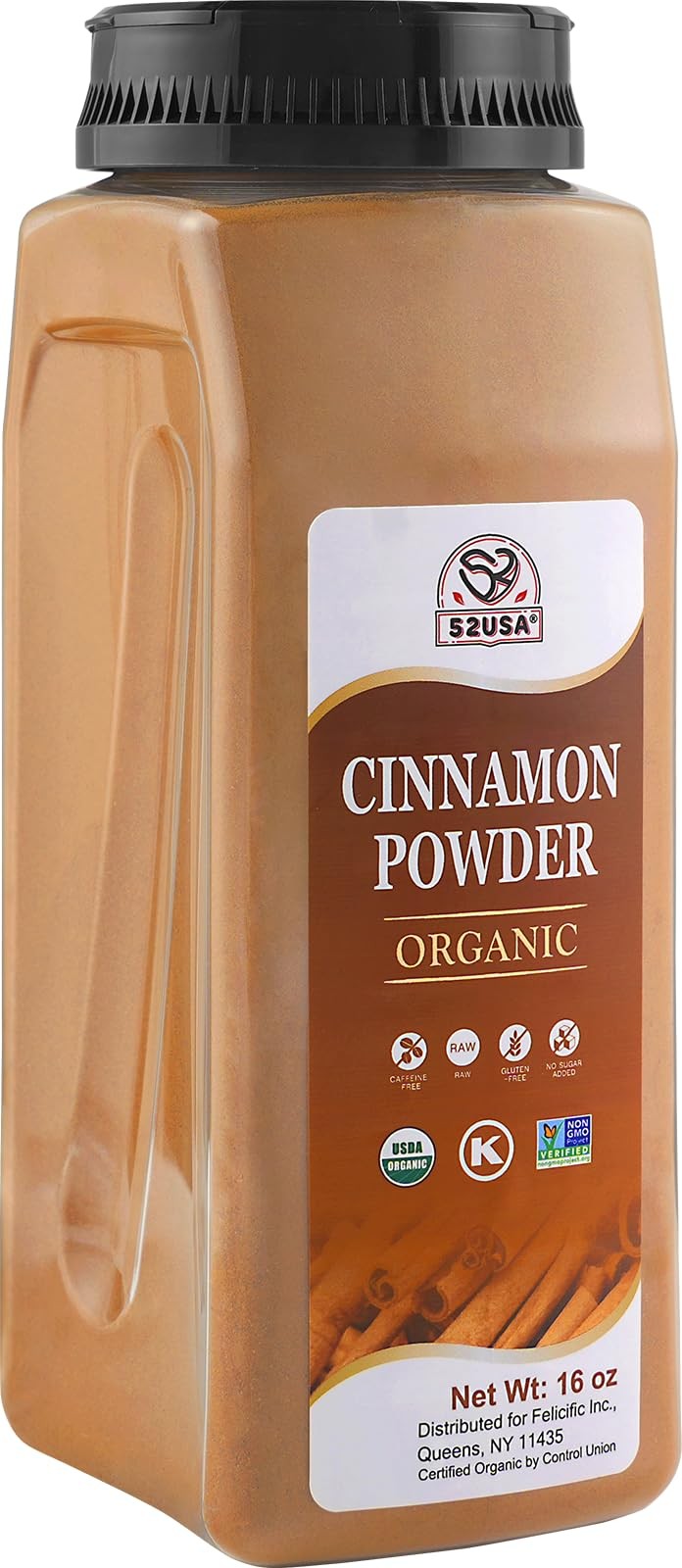 52USA Organic Cinnamon Powder,1 lb (16oz),Pure Ground Cinnamon, 100% 16 oz