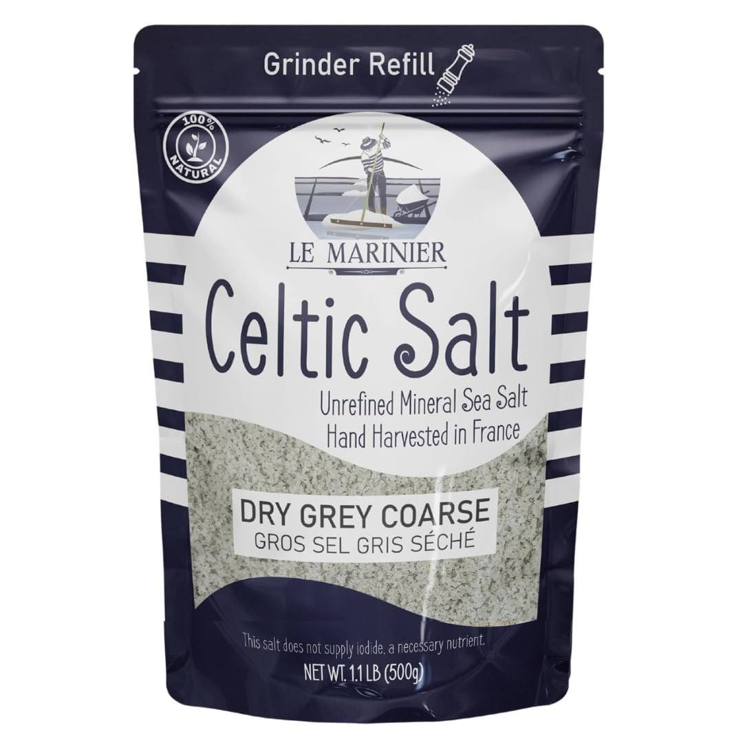 French Sea Salt Dry Grey Coarse, 1.1Lb – 18Oz (500G). Mineral Rich 100% Natural