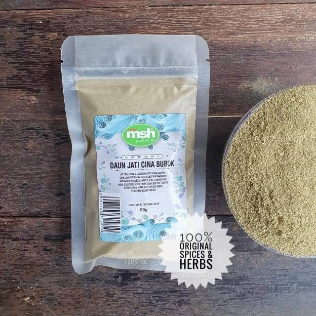 Senna Leaf Powder (Daun Jati Cina) 50g for kitchen & blends