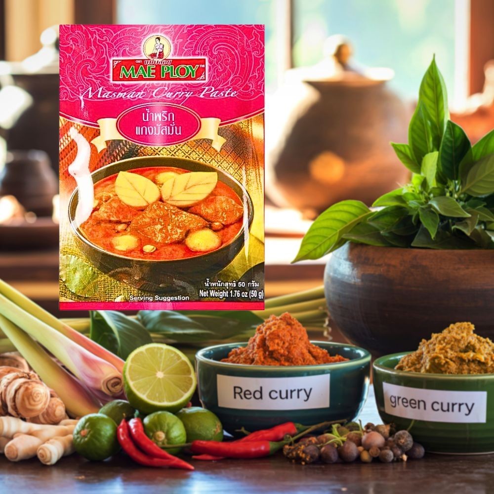 Mae Ploy Massaman Curry Paste 50g x5 Thai Authentic No MSG No Preservative Asian