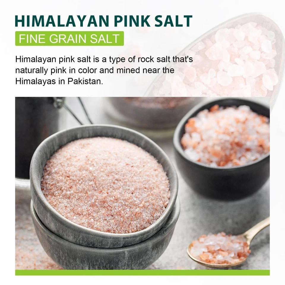 Himalayan Pink Salt, Fine Grain, 16 Oz (1 Pound), Pink Himalayan Sea Salt, Non-g