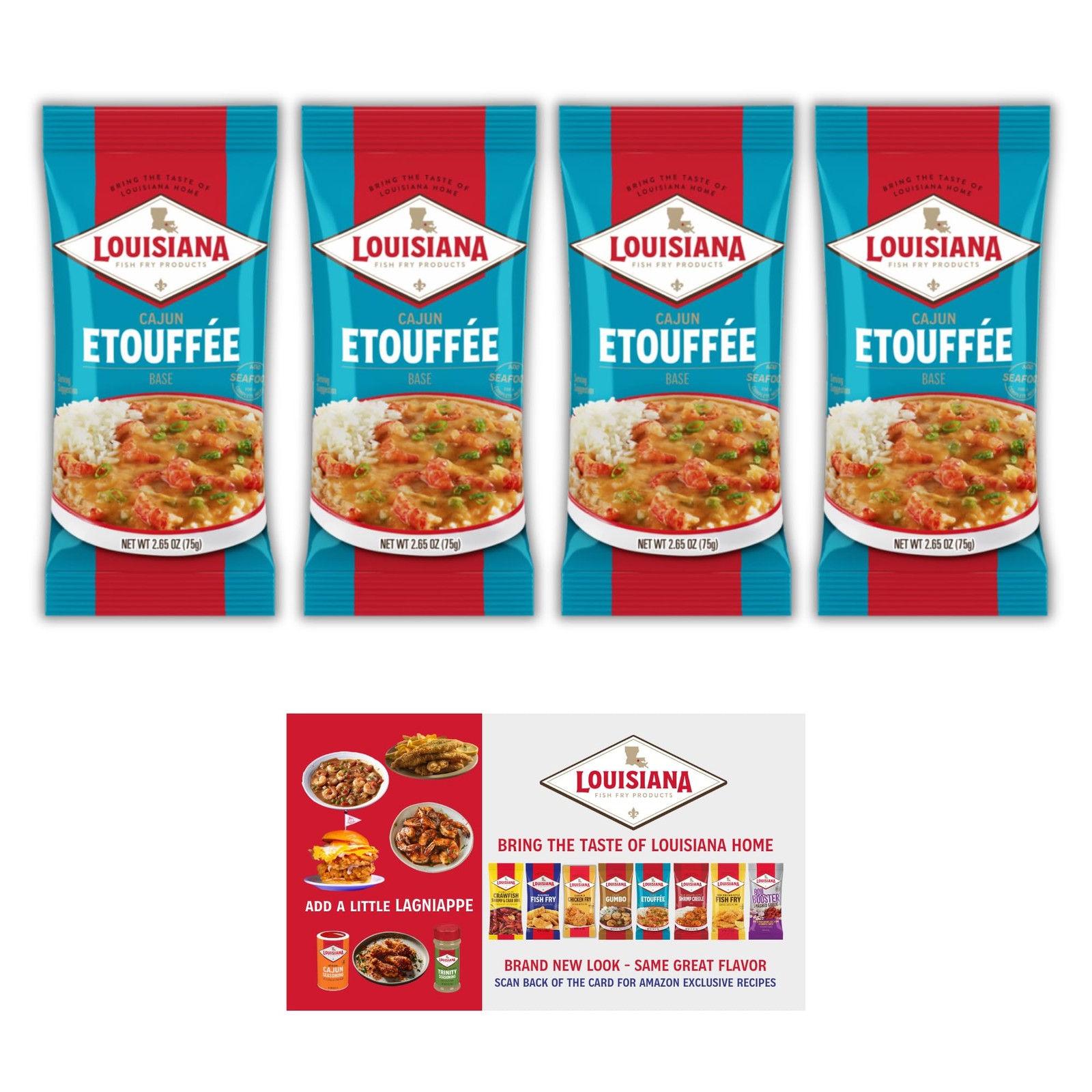 Cajun Etouffee Base 2.65 oz. (Pack of 4) – Authentic Cajun Etouffee Mix with …