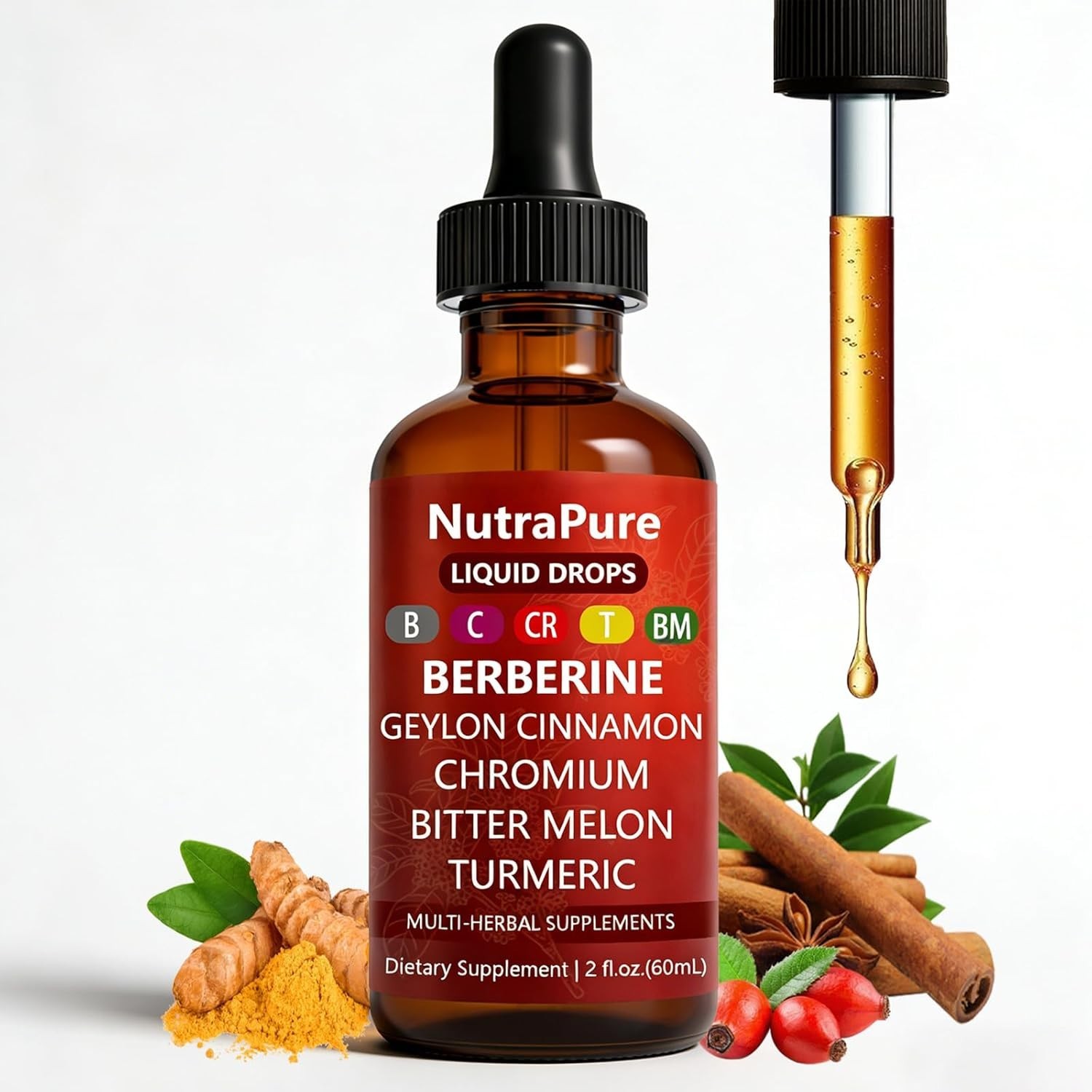 Halpilt Nutrapure Berberine Drops – Pure Liquid 2 Fl Oz (Pack of 1)
