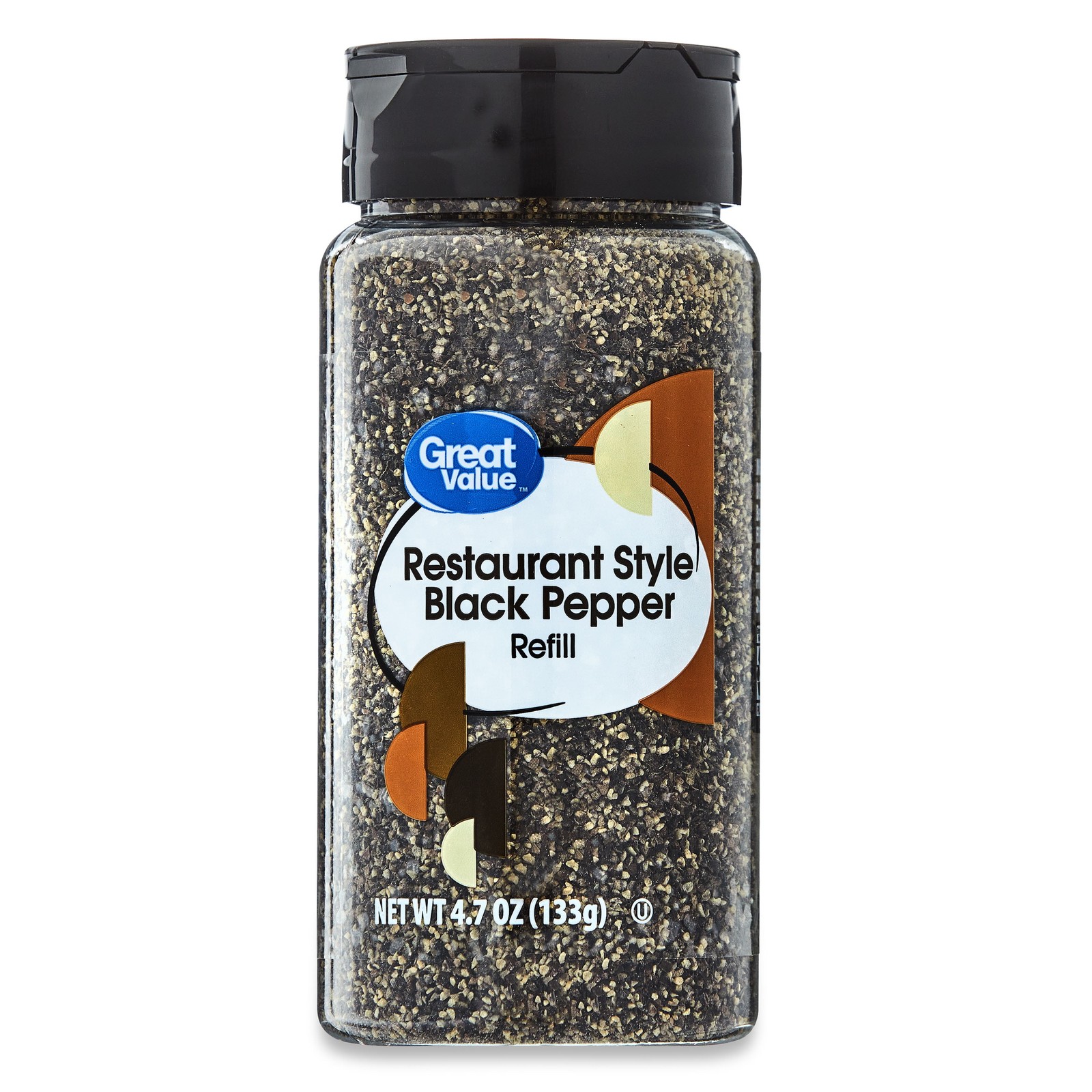 Great Value Restaurant Style Pepper Ref,Pre-ground from black peppercorns