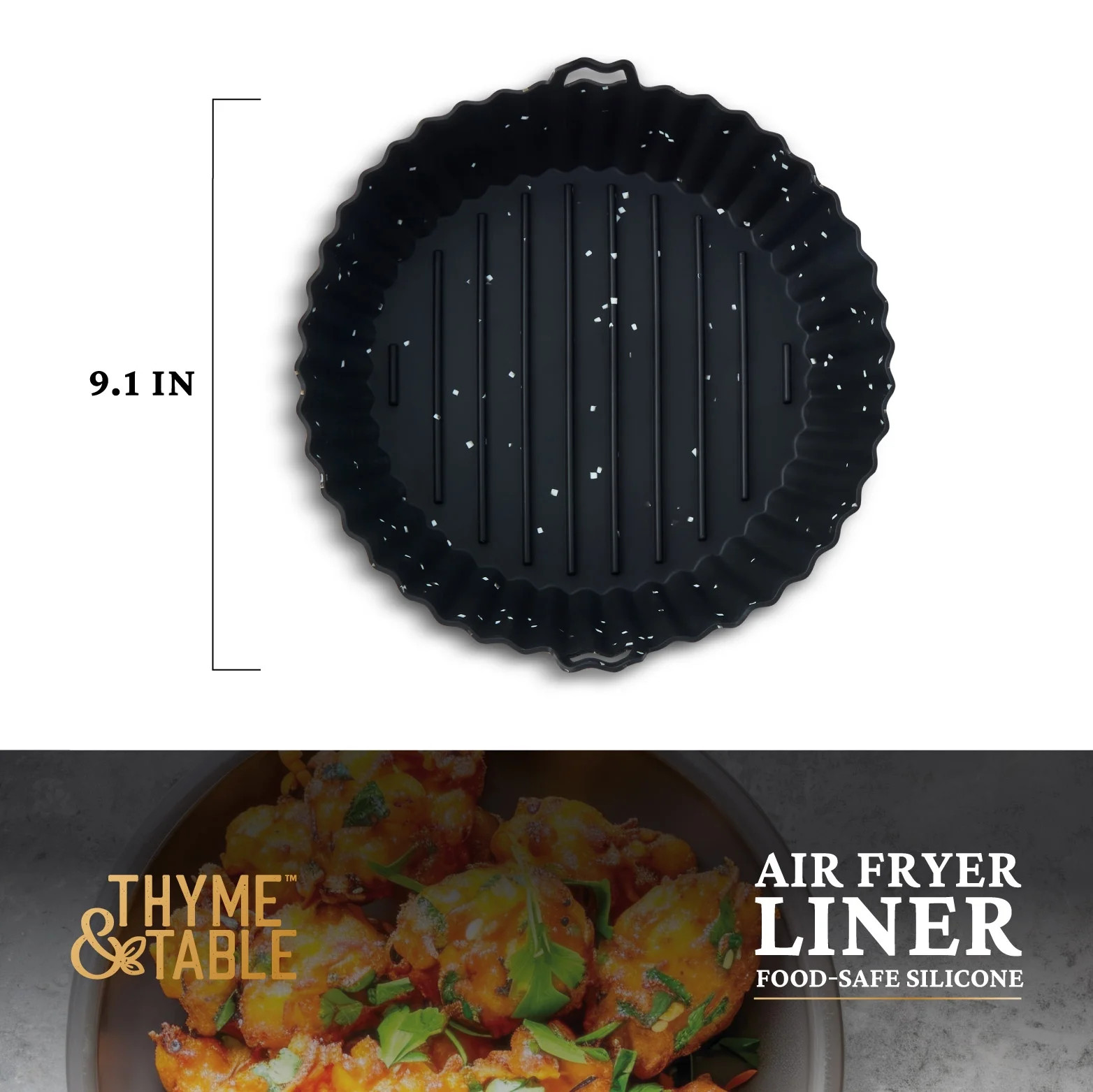 6.3″ round Silicone Air Fryer Liner, 1 Count per Pack