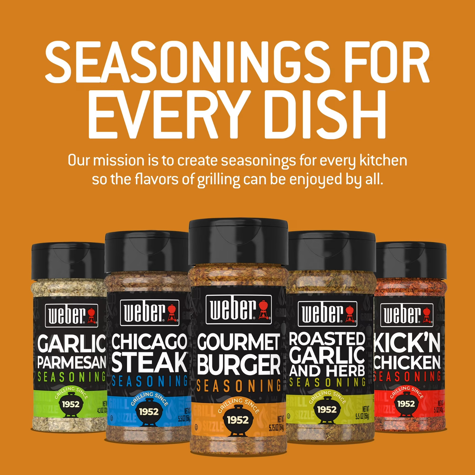 Weber Gourmet Burger Seasoning 5.75 Oz BBQ Grill Spice Rub Free Ship USA
