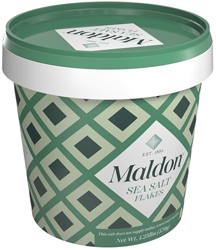 Maldon Salt, Sea Salt Flakes, 20 oz (570 g), Resealable 20 Ounce (Pack of 1)