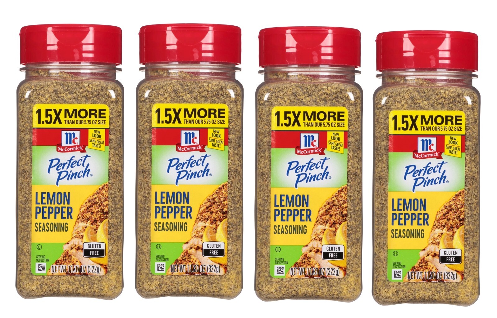 McCormick Perfect Pinch Lemon & Pepper Seasoning – 4 Pack, 11.37 oz – Kosher