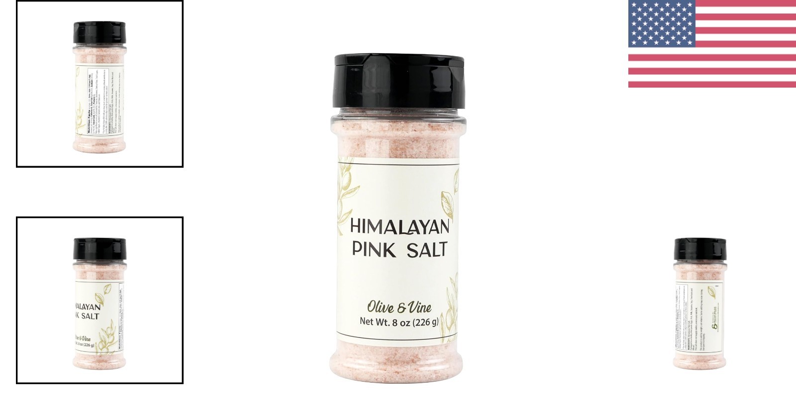 Himalayan Pink Salt 8oz in Shaker: Enhance Global Recipes with Authentic Flavor