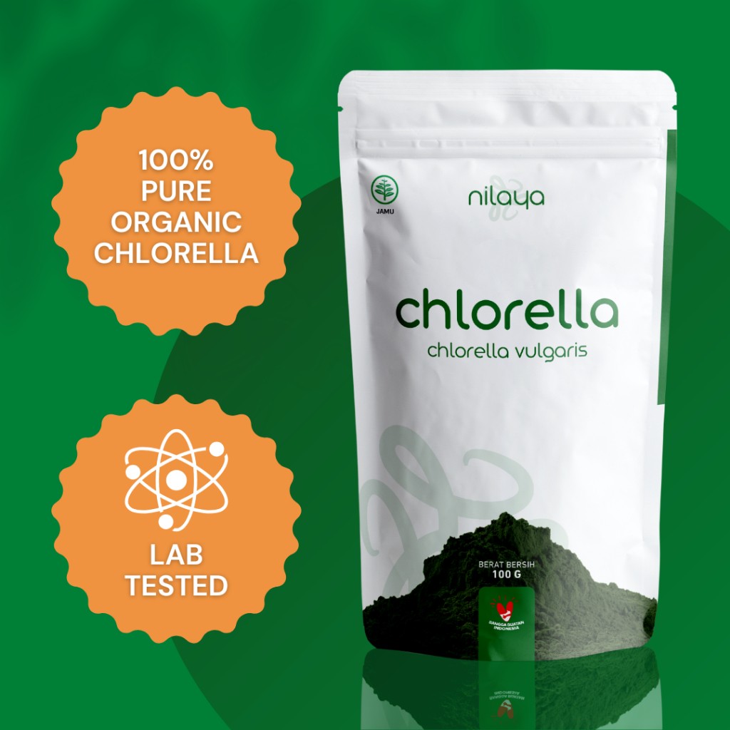 Chlorella Organic Powder 100g, smoothie mix, drink blend, plant-based, aroma