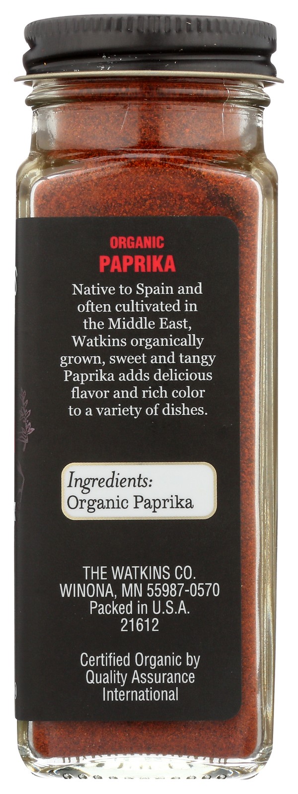 Organic Paprika By Watkins 2.9 Oz Spice Jar 1 Pack