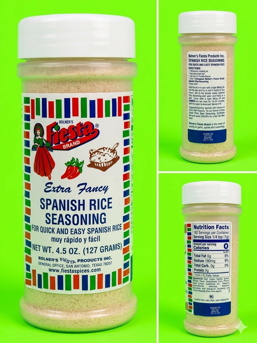 Bolner’s Fiesta Spanish Rice Seasoning, 4.5 Ounces (2 Pack)