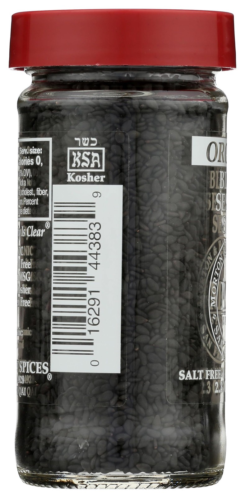 & Organic Black Sesame Seeds For Baking Salt 2.3 Oz Jar