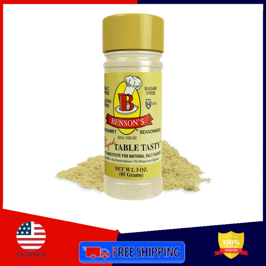 Benson’s Table Tasty Salt Substitute Popcorn Seasoning 3oz Shaker