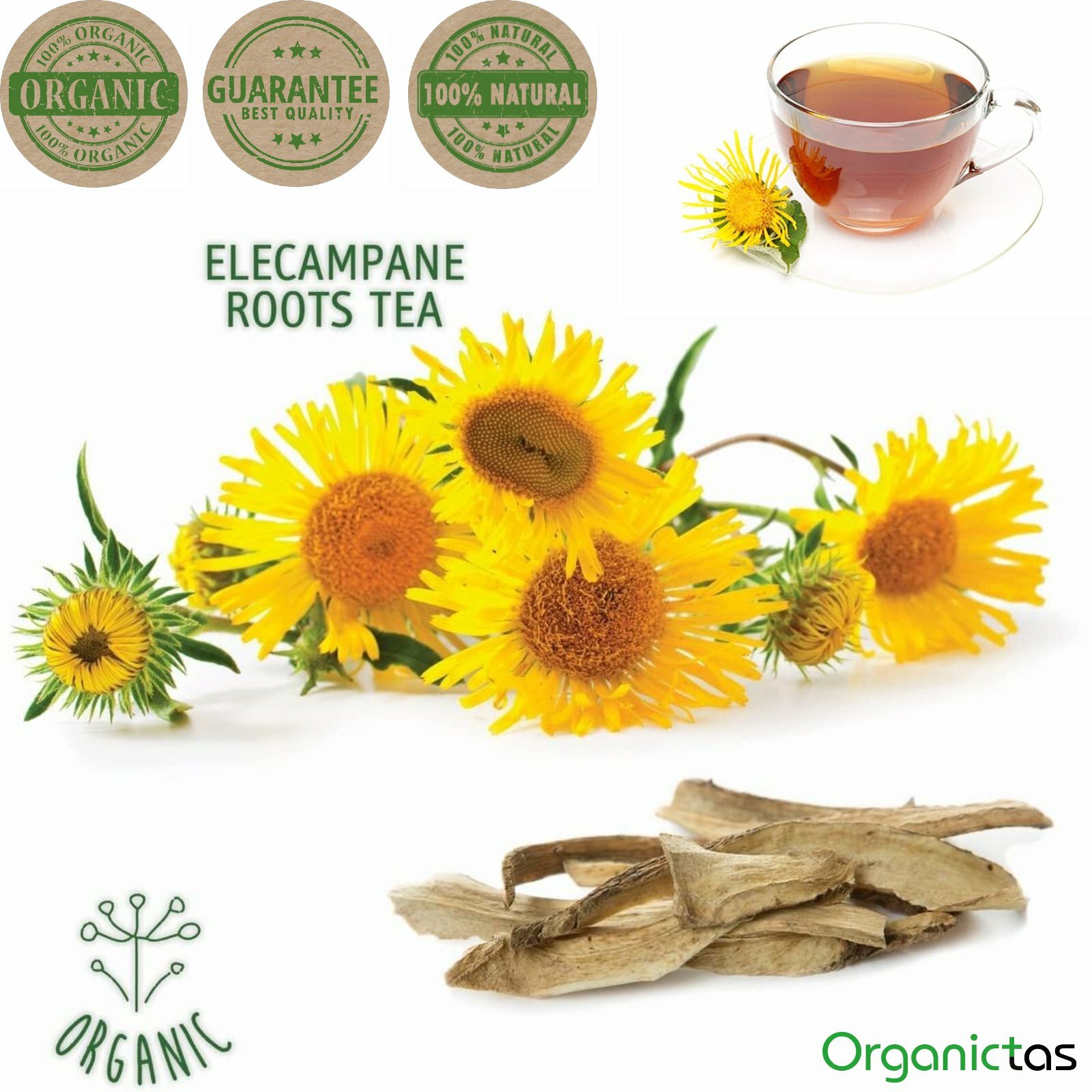 ELECAMPANE ROOT organic Herbal Tea Premium Quality Loose Cut Inula Helenium