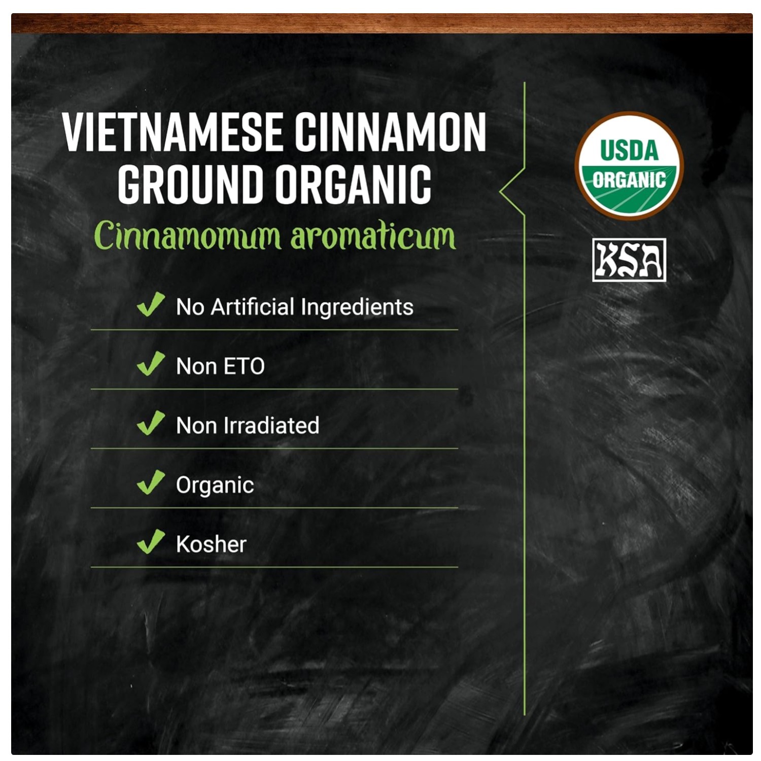 Organic Ground Vietnamese Cinnamon, Kosher, 16oz