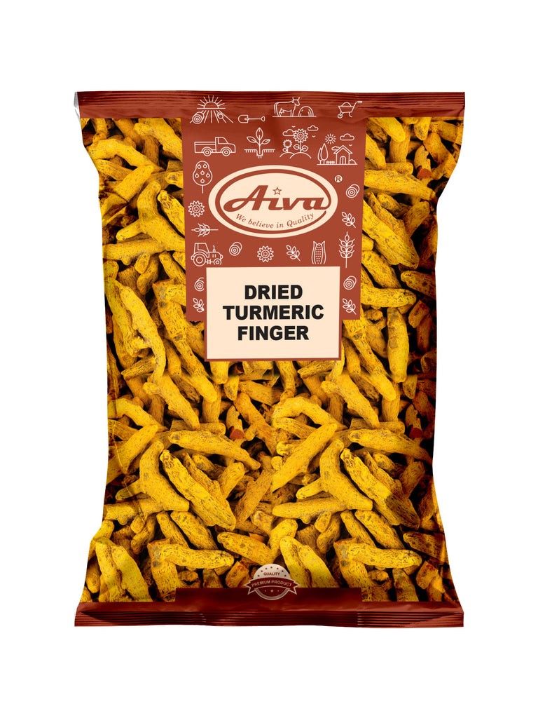 Aiva Dried Turmeric Roots | Fingers | Whole roots 7 oz Pack of 20