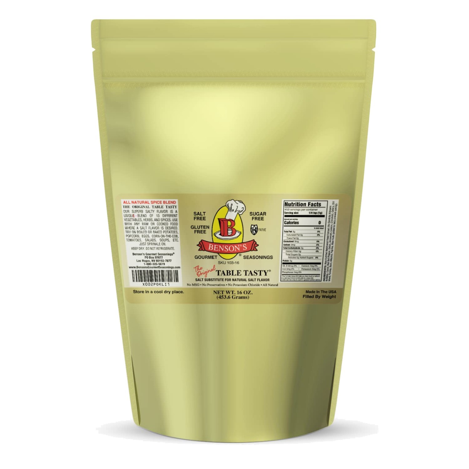 Delicious Salt-Free Seasoning by Benson’s – Gourmet Popcorn