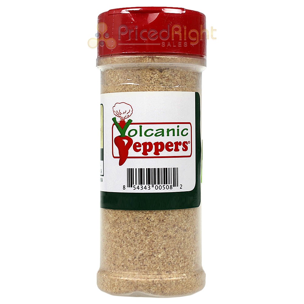 Volcanic Peppers Hot Garlic ‘n Onion Seasoning Volcano Dust Rub Hot 4 Oz Bottle