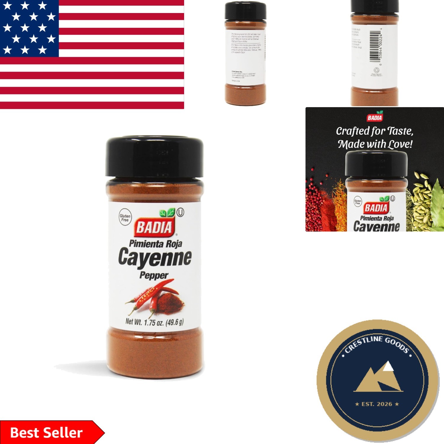 Authentic Ground Cayenne Pepper in 1.75 oz Resealable Bottle – Spice Up Meals