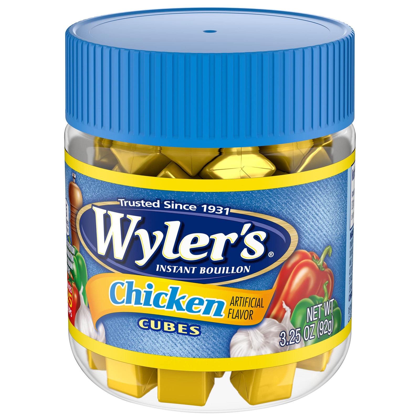 Wyler’s Instant Bouillon, Chicken Cubes, 3.25 Ounce Pack of 8