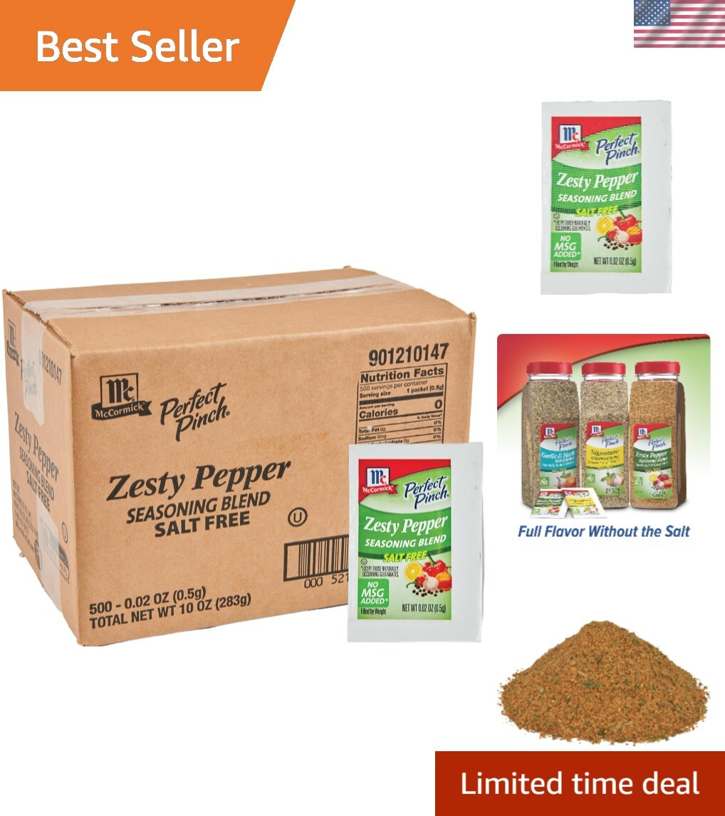McCormick Perfect Pinch Zesty Pepper Seasoning Packets, 500 count – 500 Singl…