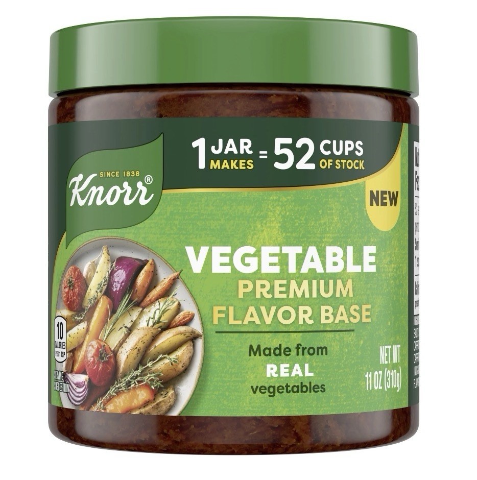 Knorr Bouillon Premium Vegetable Flavor Base, 11oz Jar, Makes 52 Cups of Stock