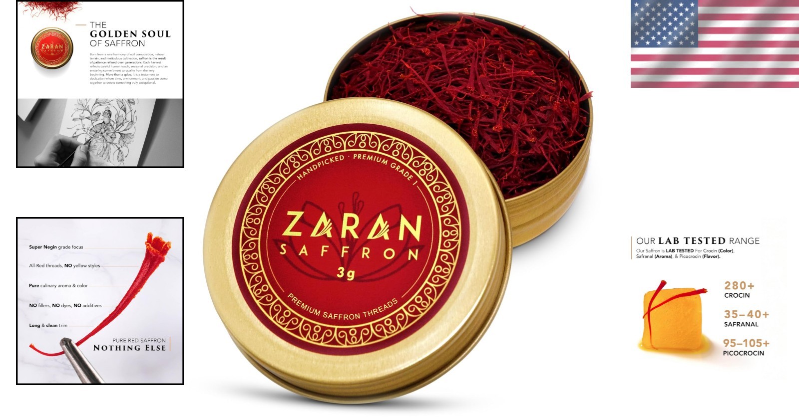 Grade Superior Saffron Threads – 3g Luxury Spice for Culinary Delights