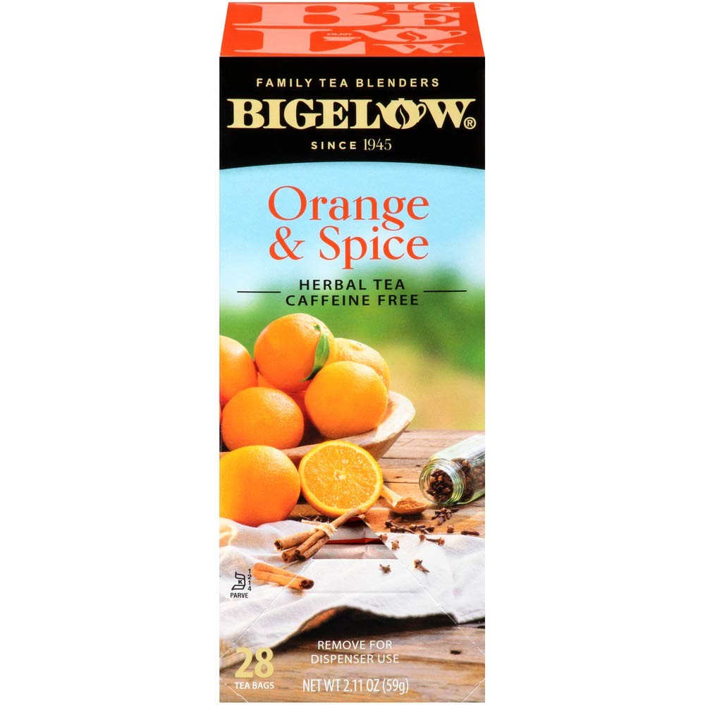 Bigelow Orange & Spice Herbal Tea 28-Count Box (Pack of 28 Count 1)