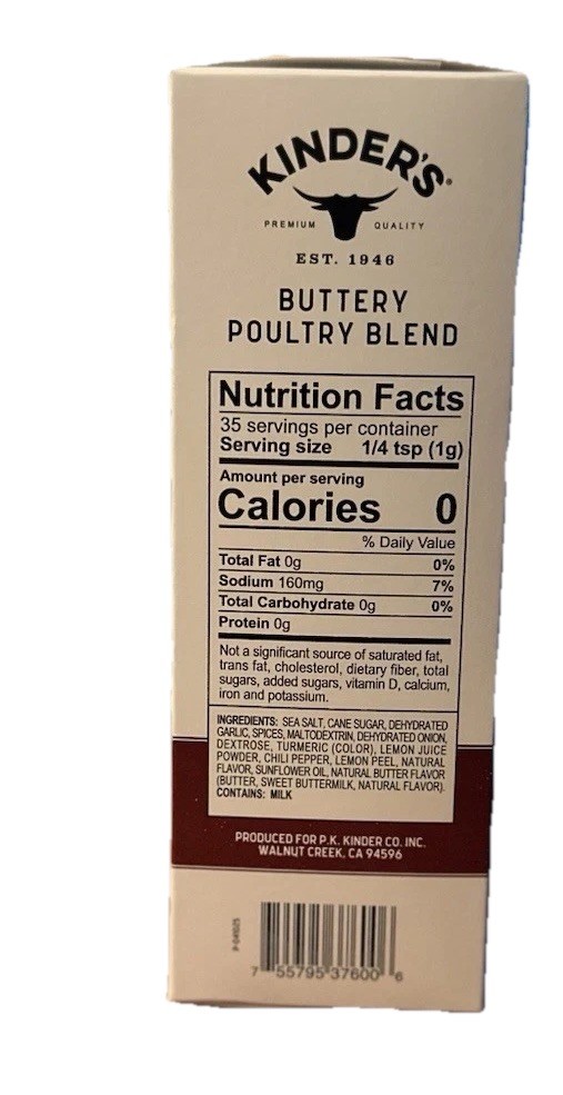 Kinder’s Butcher’s Turkey Brine Kit 11.25 oz Buttery Poultry Blend BB 09/2027