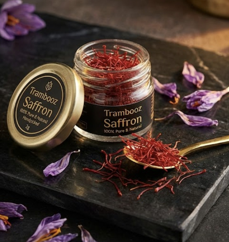 Trambooz – 100% Pure and Natural Kashmiri Saffron (1g Zafran)