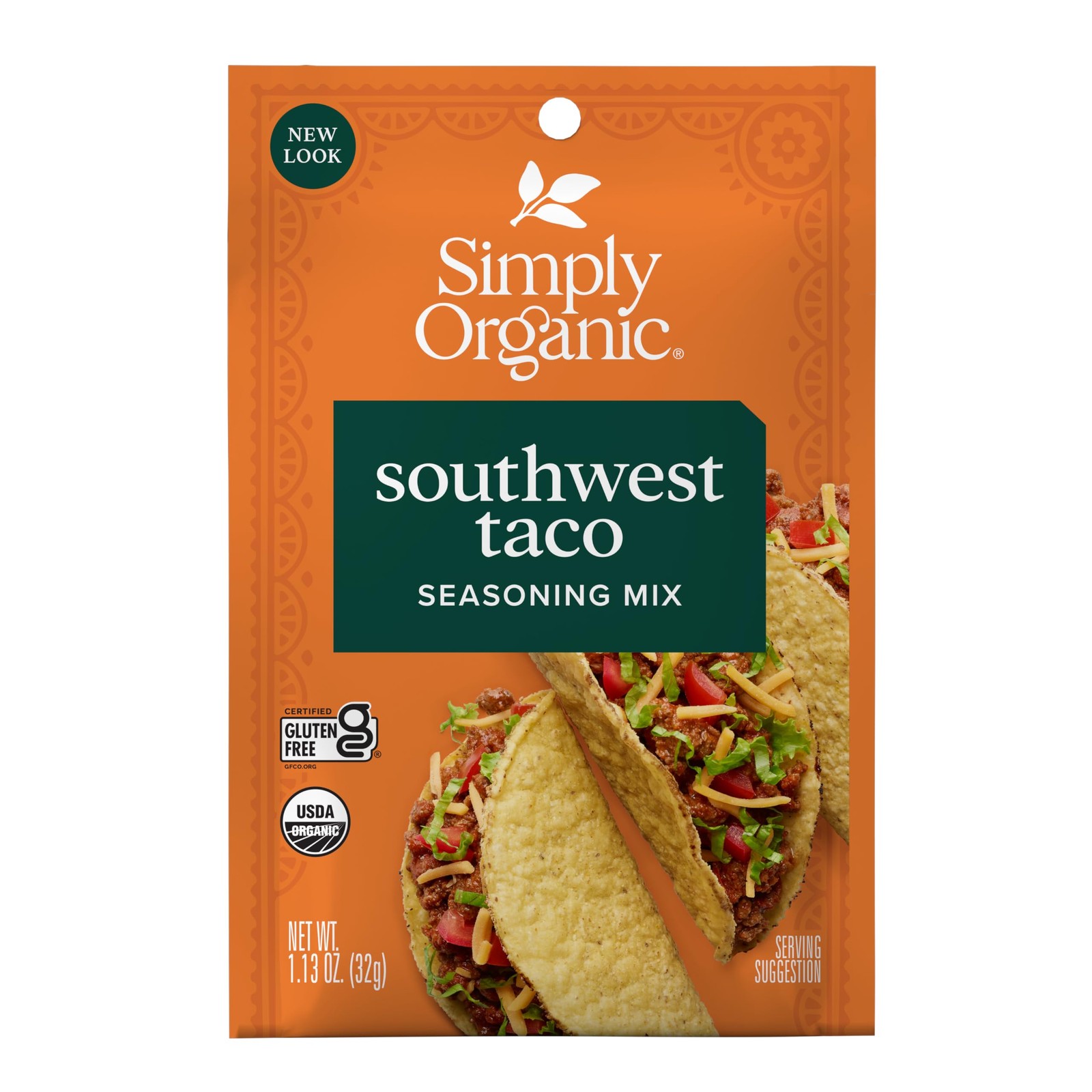 Simply Organic Southwest Taco Seasoning Mix, Gluten Free, Certified Organic,