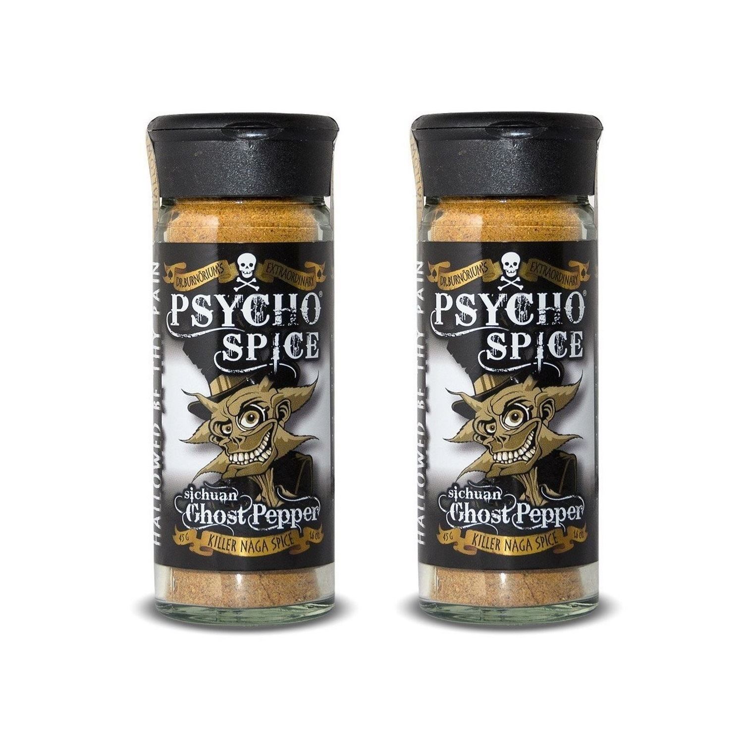 Psycho Spice Seasoning 2x45g Sichuan Ghost Chilli Pepper Rub Blend Dr Burnorium