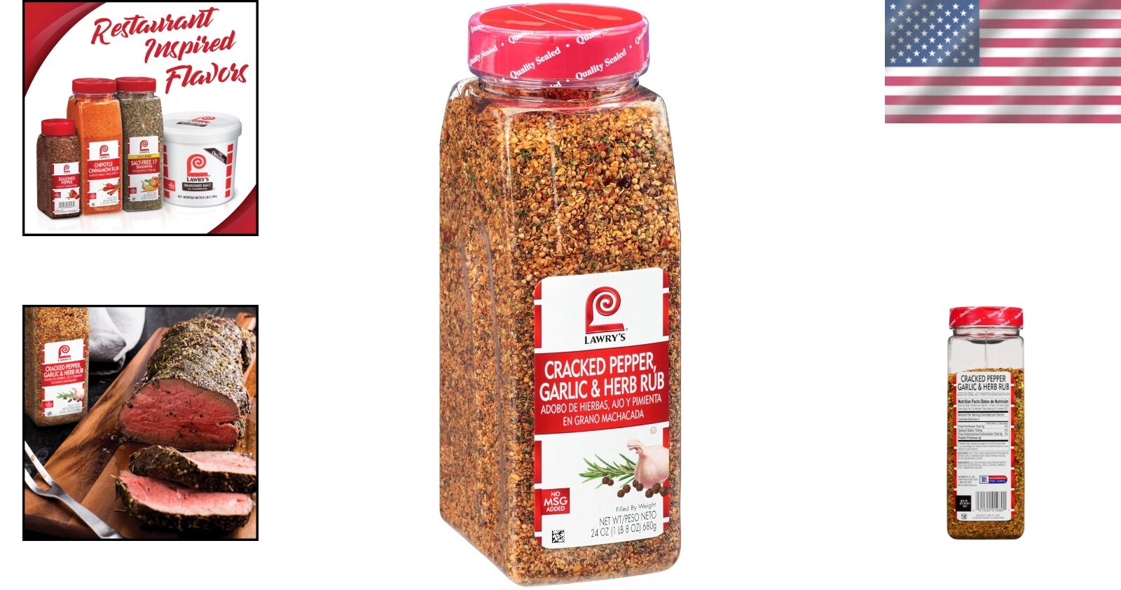 Kosher 24 oz Garlic and Cracked Pepper Rub – Spice up Your Culinary Creations