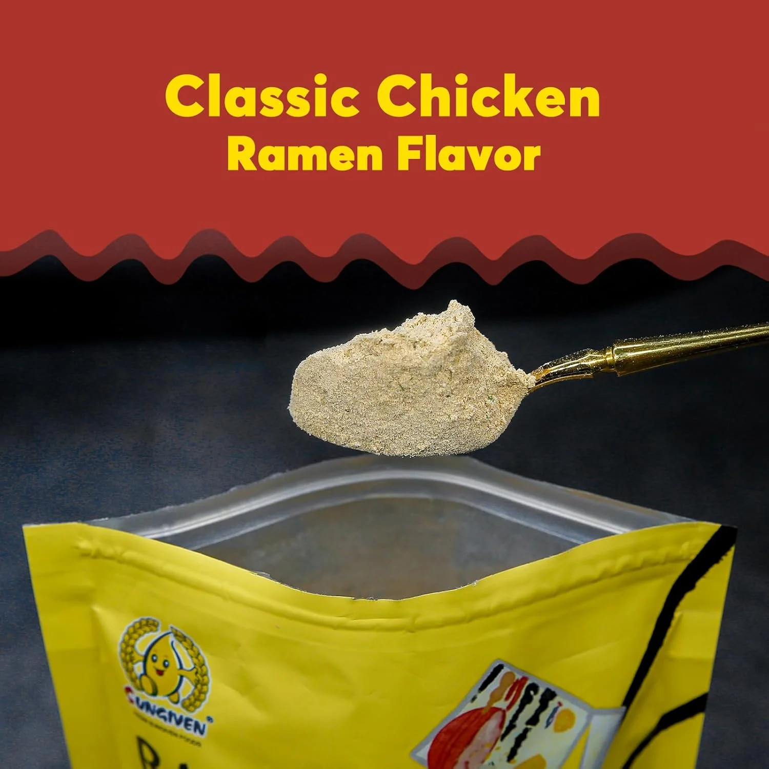 SUNGIVEN Chicken Instant Ramen Seasoning Powder, Vegan, Mild Premium Instant Noo