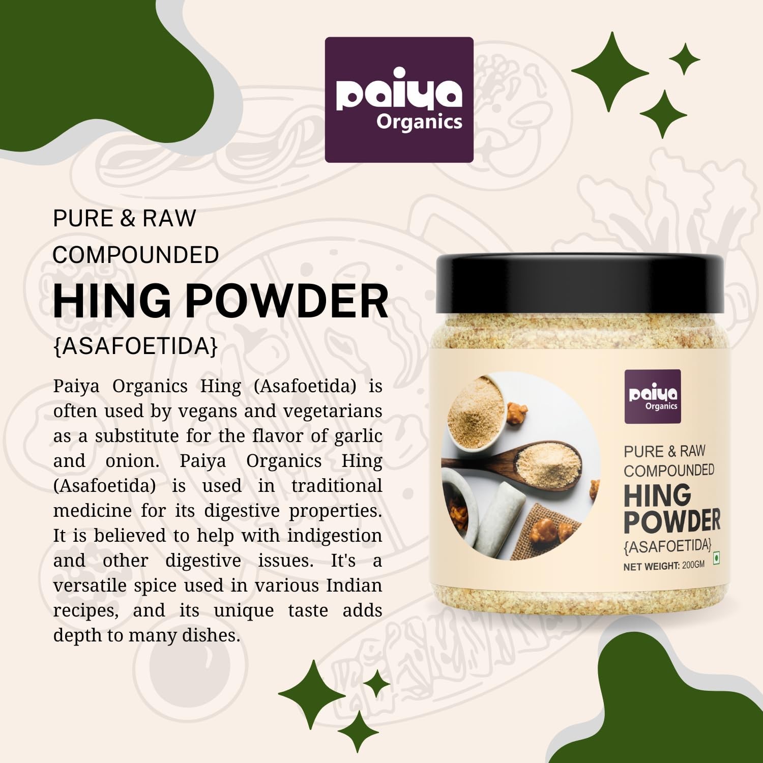 Paiya Organics Hing Powder 100gm