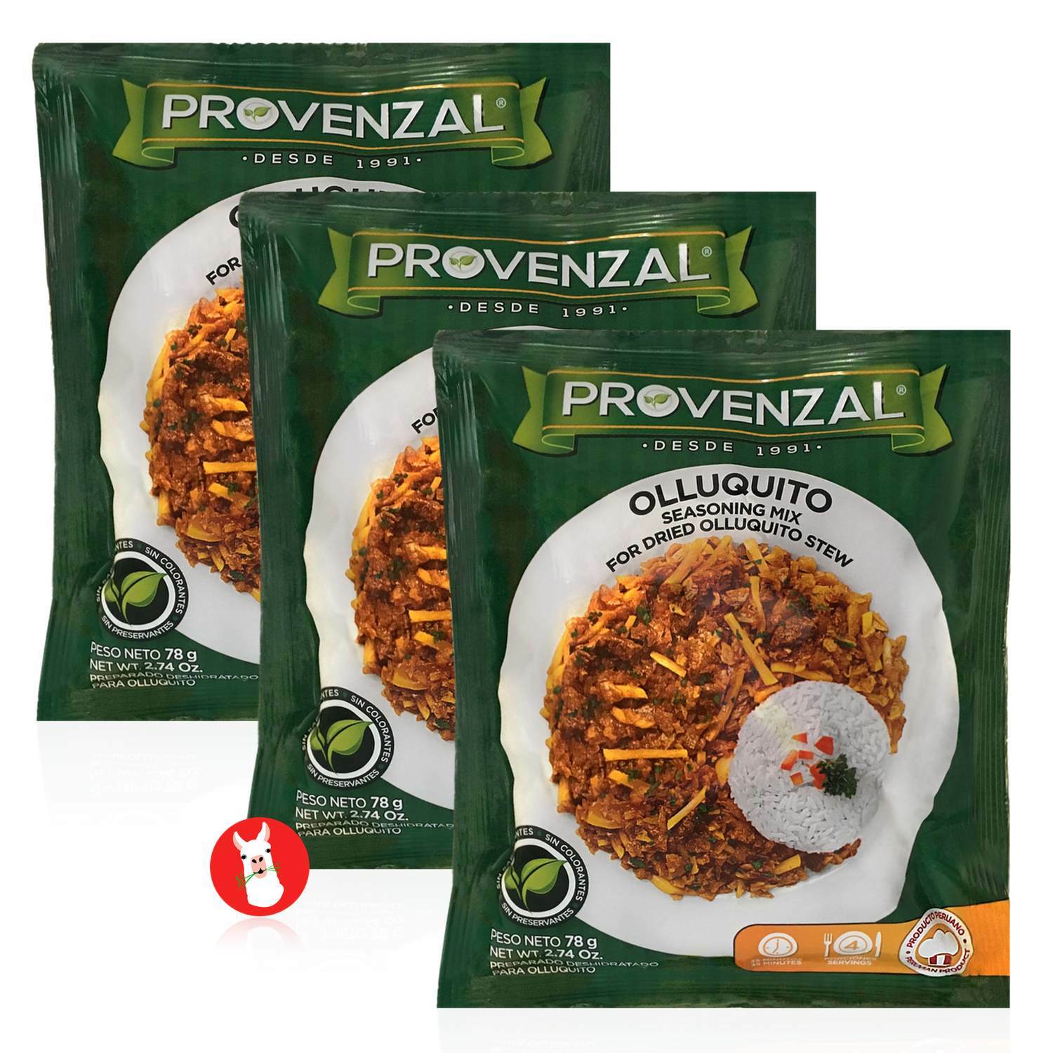 Provenzal Olluquito 3 pack of 2.2 oz each – 3 sobres