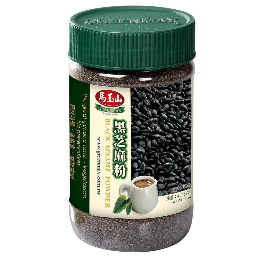 Greenmax Black Sesame Powder 400g | Toasted Flour for Baking & Smoothies