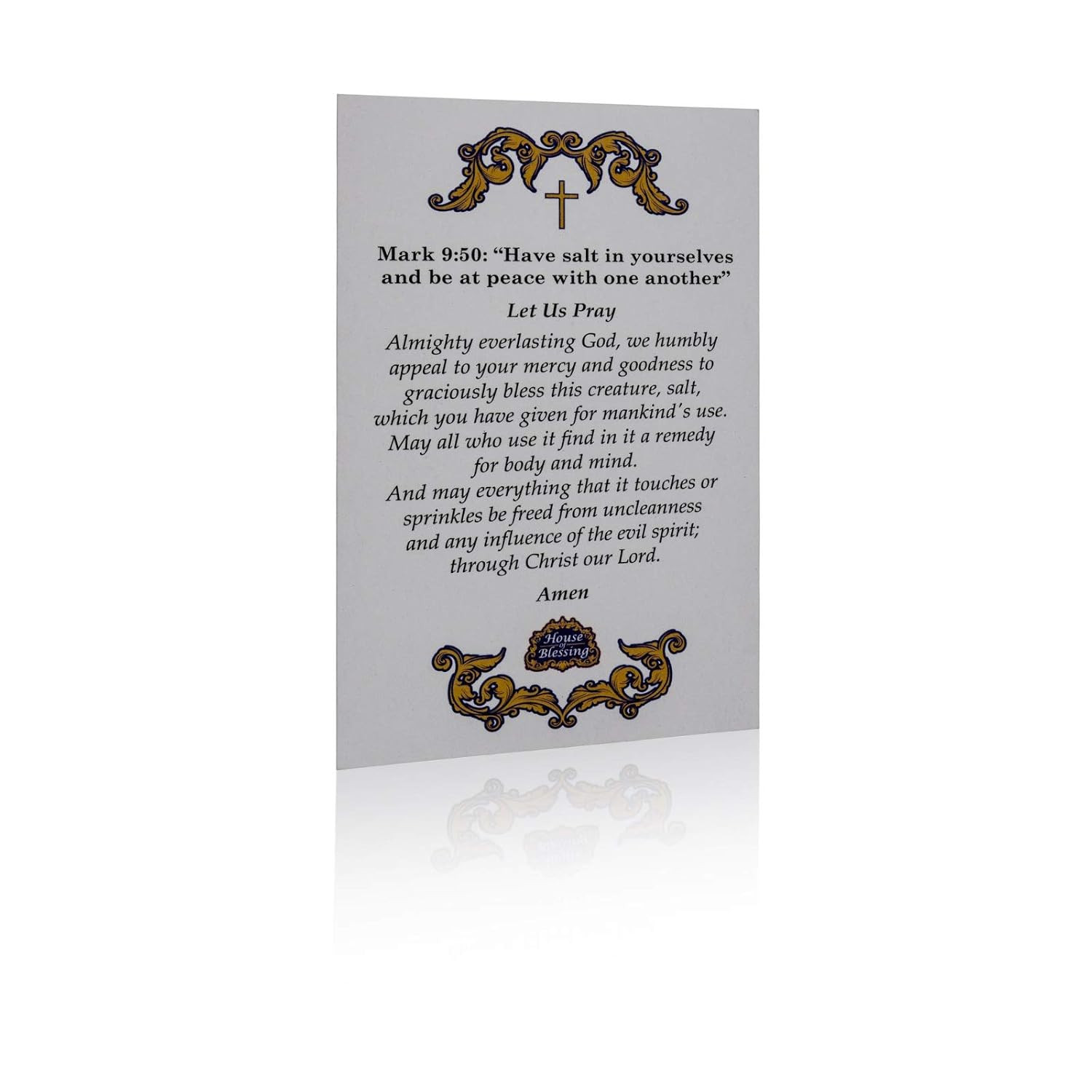 Blessing Salt from the Dead Sea with a Blessing Card (5.3 Ounces/150Gr)