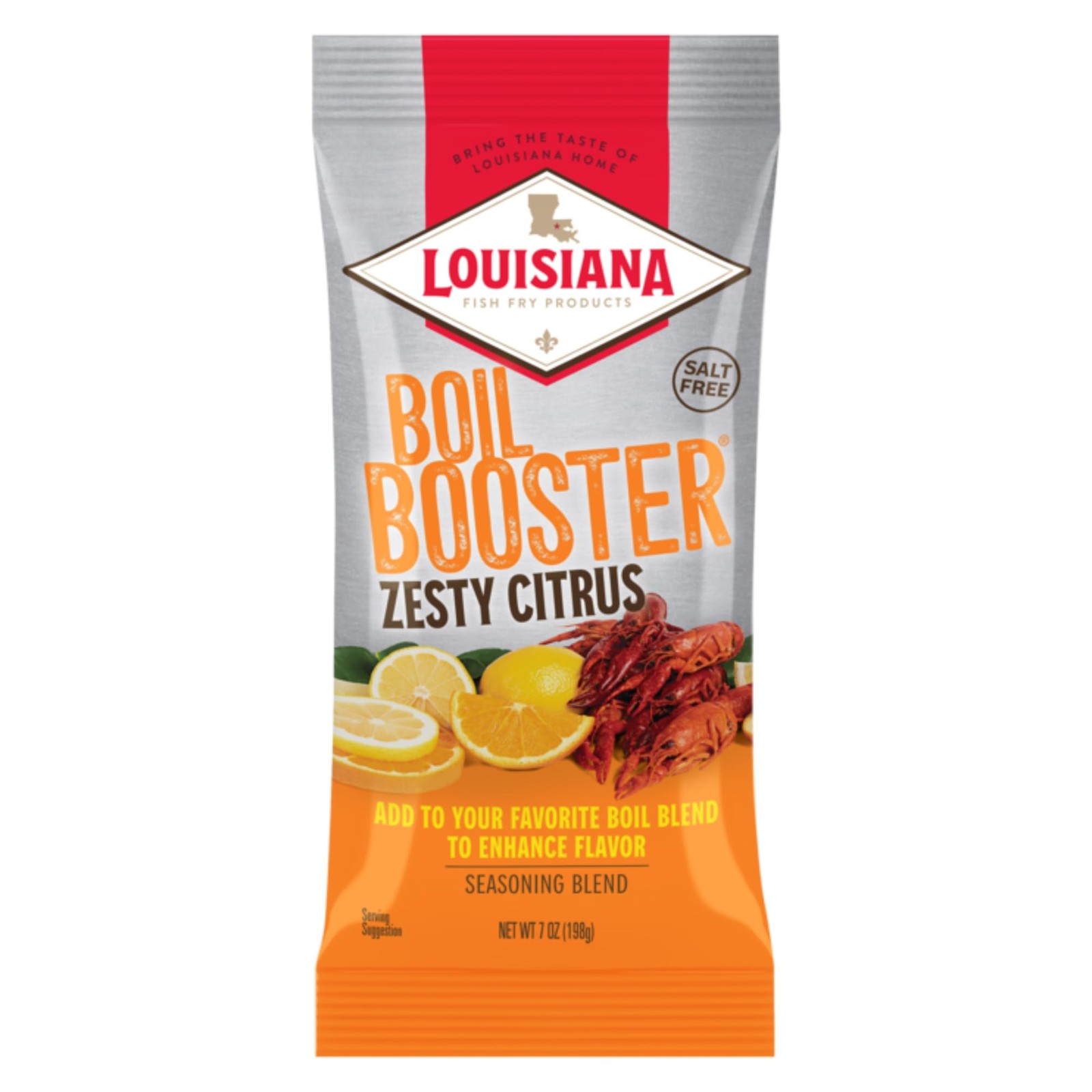 Zesty Citrus Seafood Boil Seasoning 7 Ounce Pack Flavor Booster Cajun Cookware