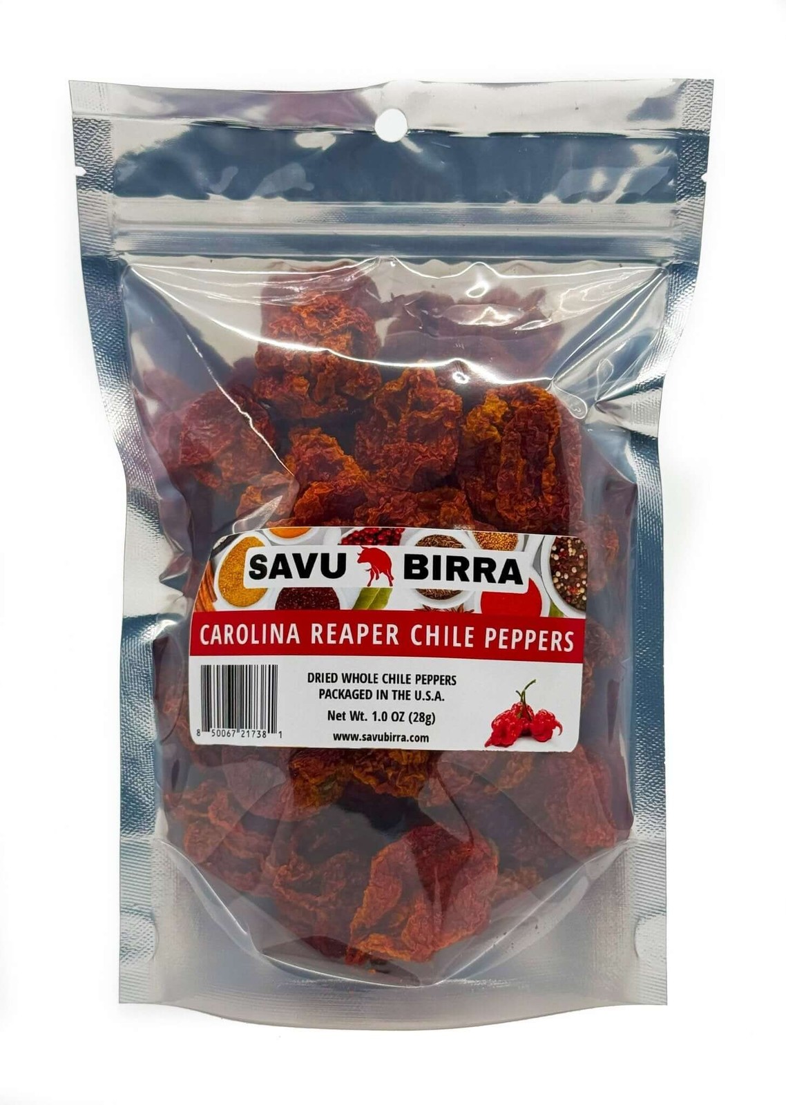 Carolina Reaper Chile Peppers, Whole-Dried