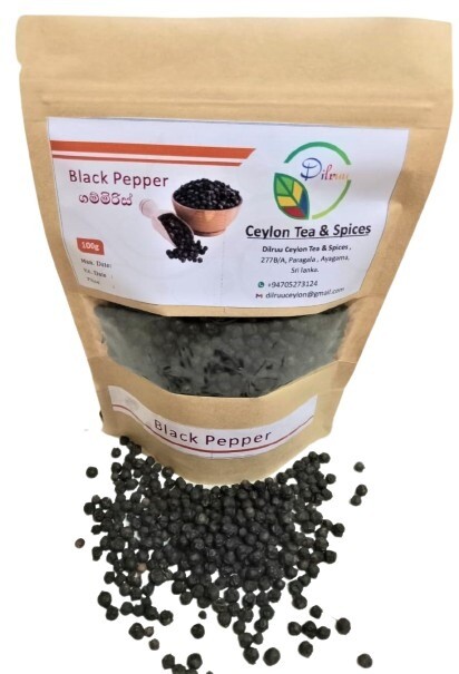 Black Pepper Organic Pure Ceylon Spices Natural Spice Dried Sri Lanka
