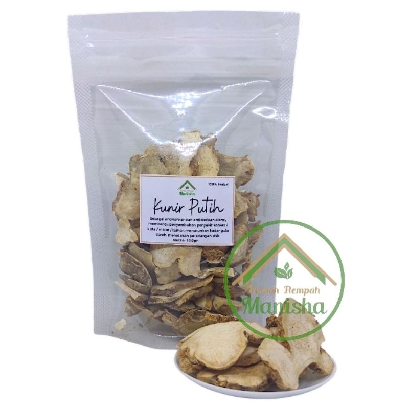 White Turmeric Slices 100g (Kunir Putih) Dried Indonesian Rhizome