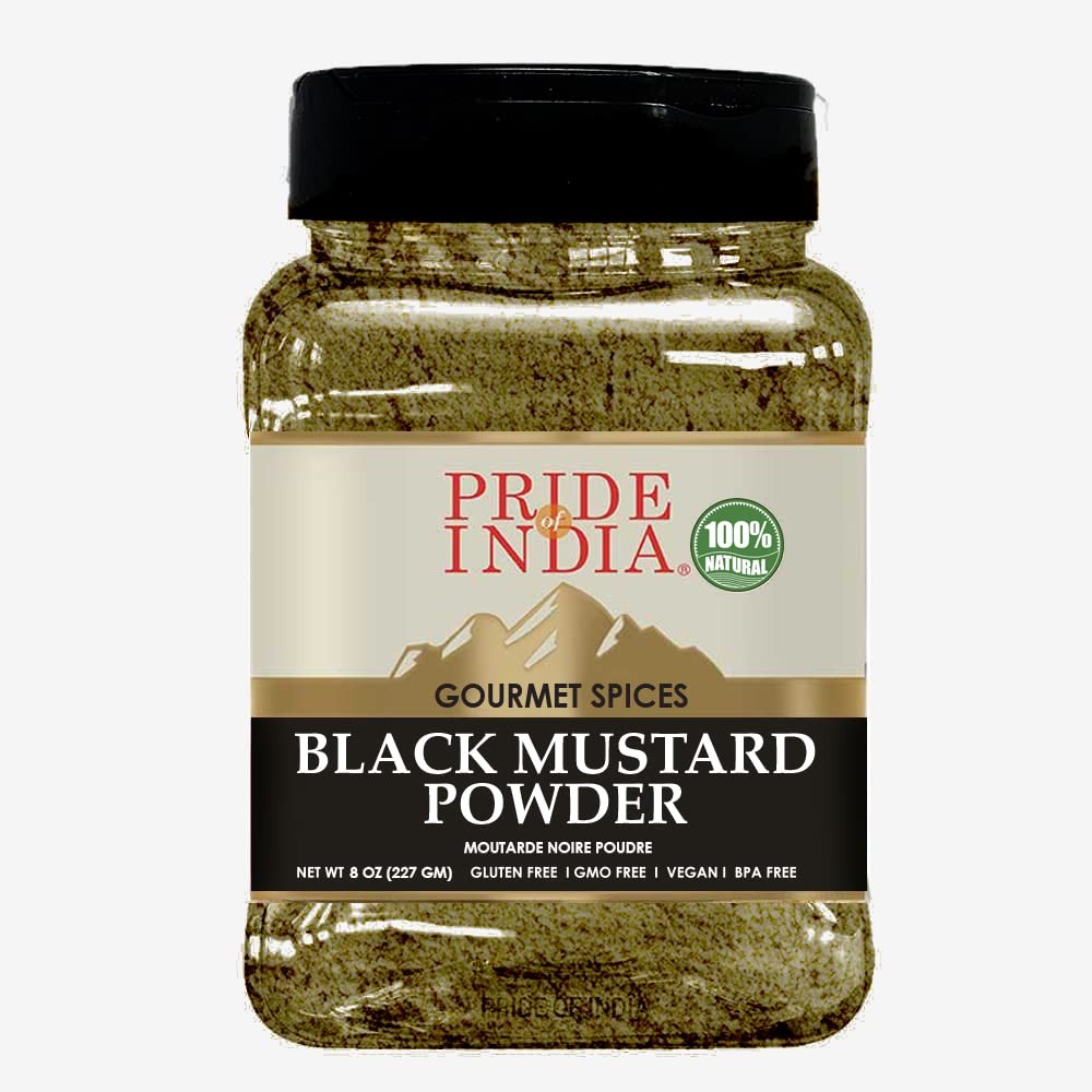Organic Black Mustard Seed Powder 8 Ounce Ground Spice for Cooking and Seasoning