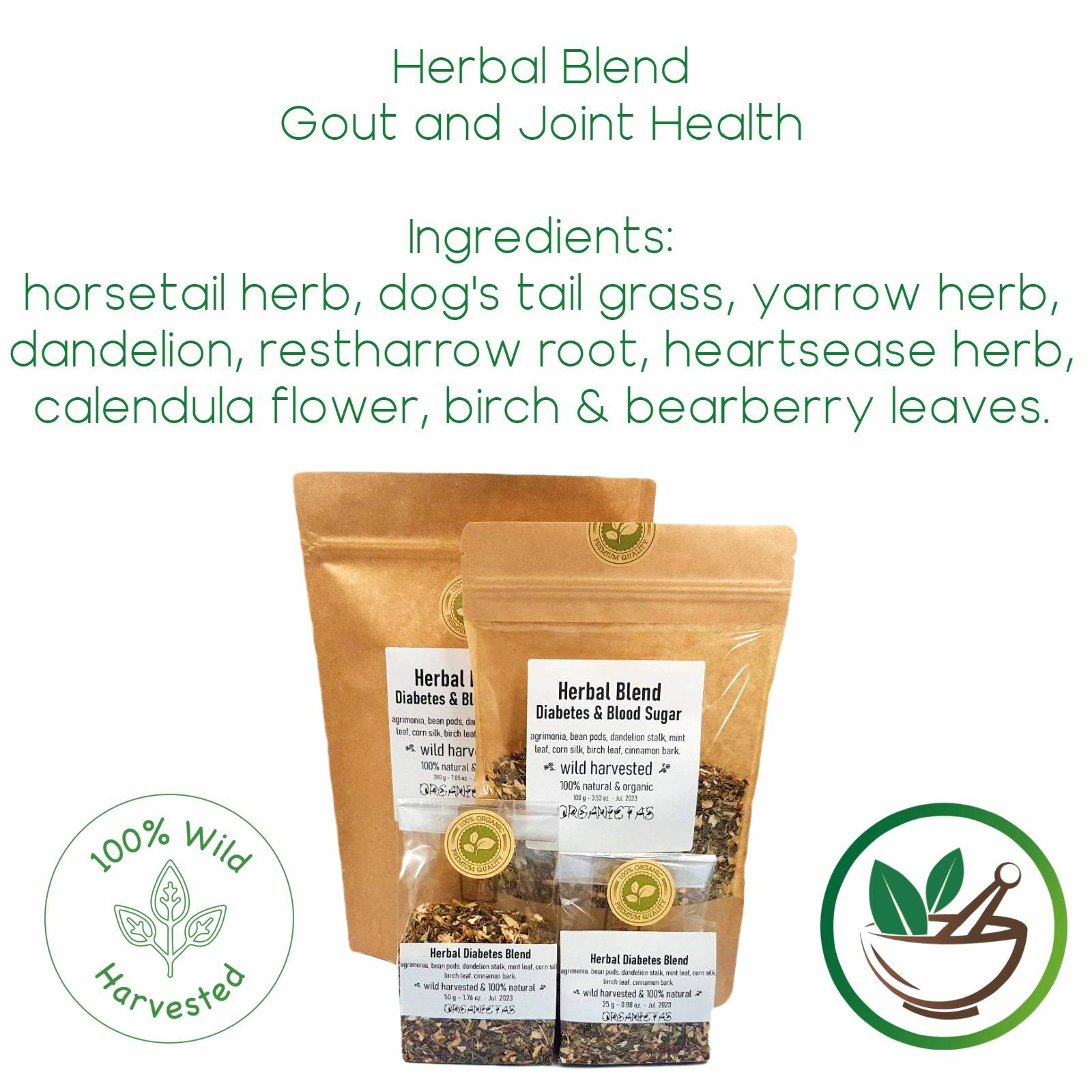Gout Relief Herbal Tea in Gout, Arthritis, Rheumatism, Uric Acid, Joint Support