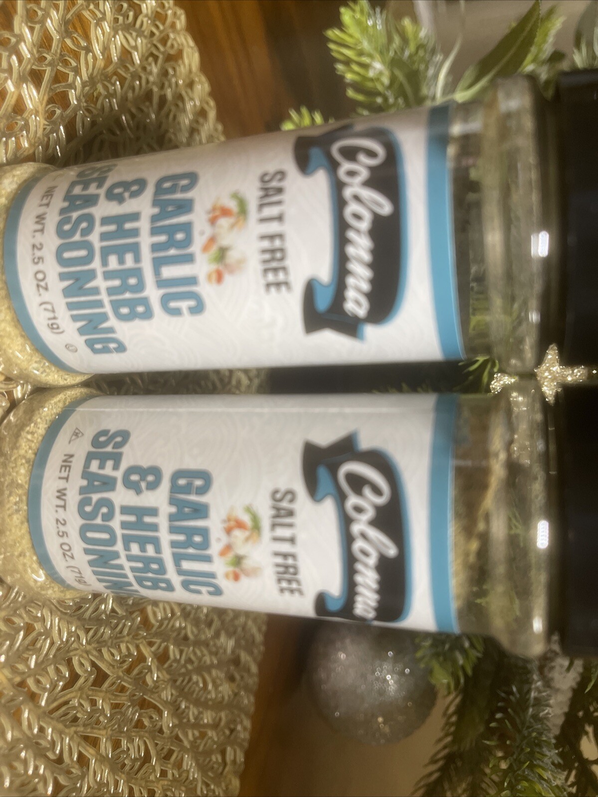 Colonna SALT FREE All Purpose Seasoning GARLIC & HERB Seasoning {2 BOTTLES}